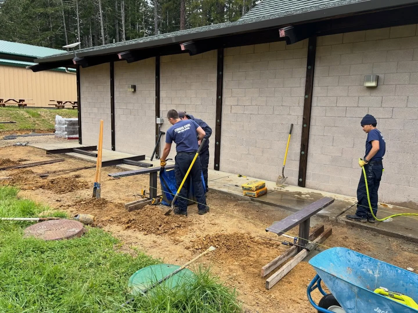 Firefighters build more than firelines. Today&rsquo;s project: a new hose-drying rack for the station - one of the many hands-on jobs that keep our equipment in good shape and our crews ready.