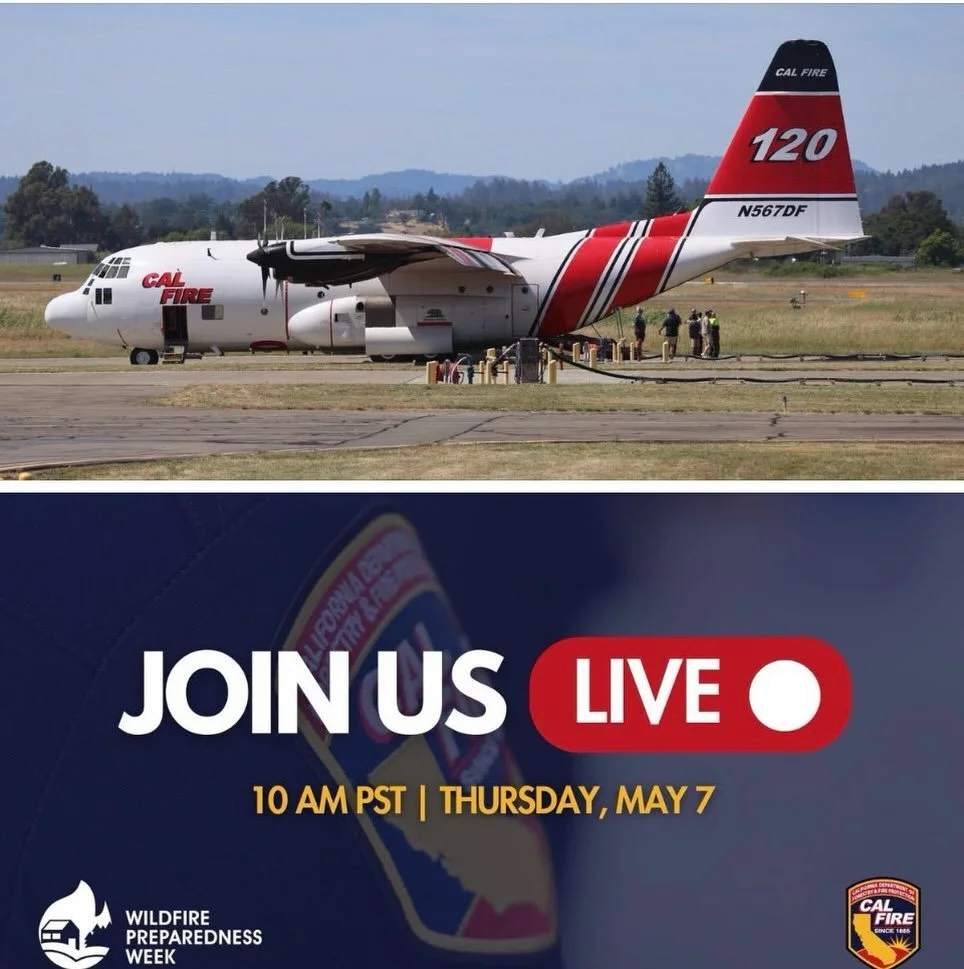 Join @calfire LIVE on Thursday at 10 a.m. from the Sonoma Air Attack Base as leaders from across the state come together to talk about the fire year ahead, community resilience and what it takes to face this, together.

🔴 Watch LIVE on Facebook, Ins