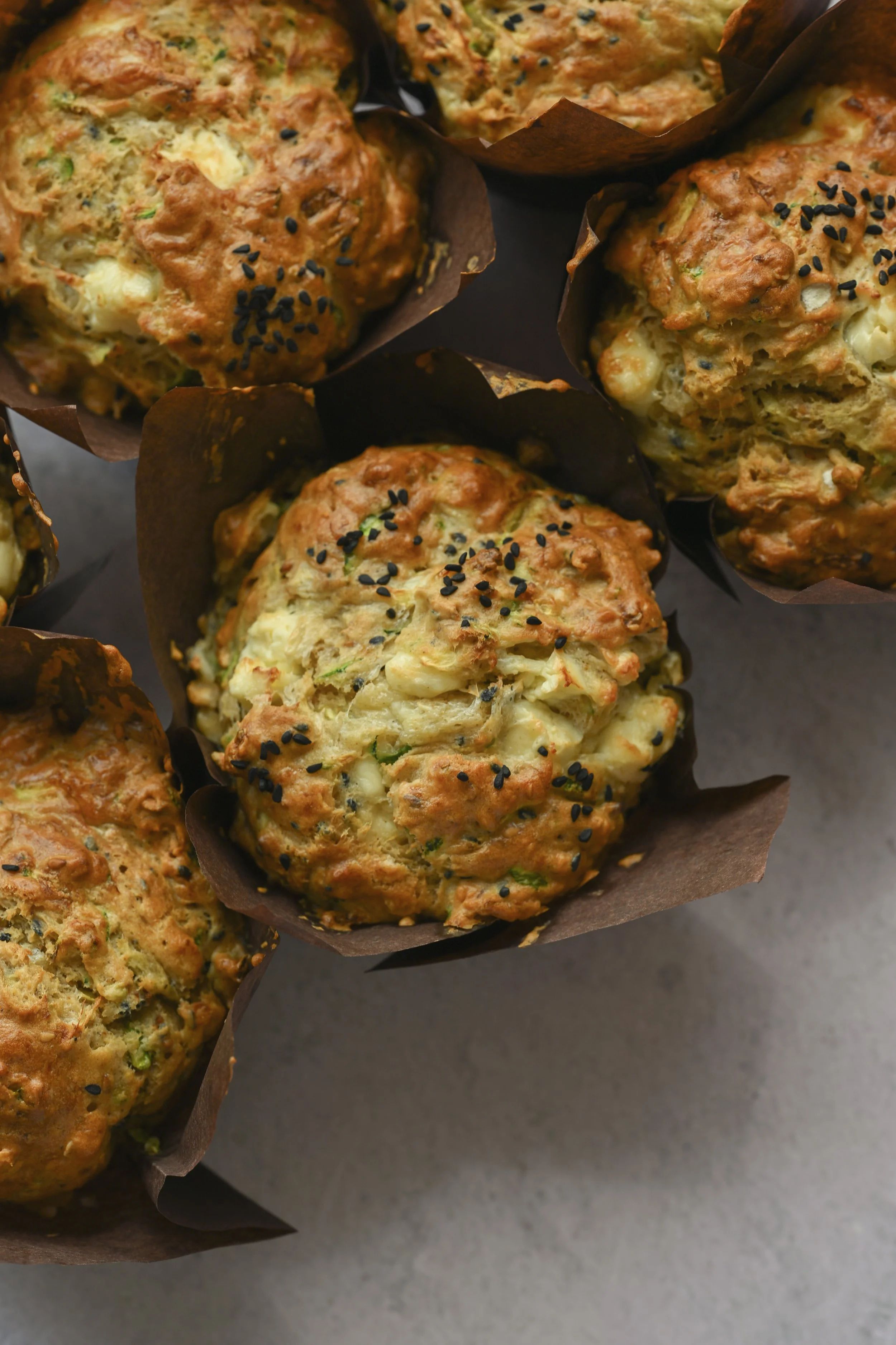 Zucchini & Feta Muffins with Dukkah