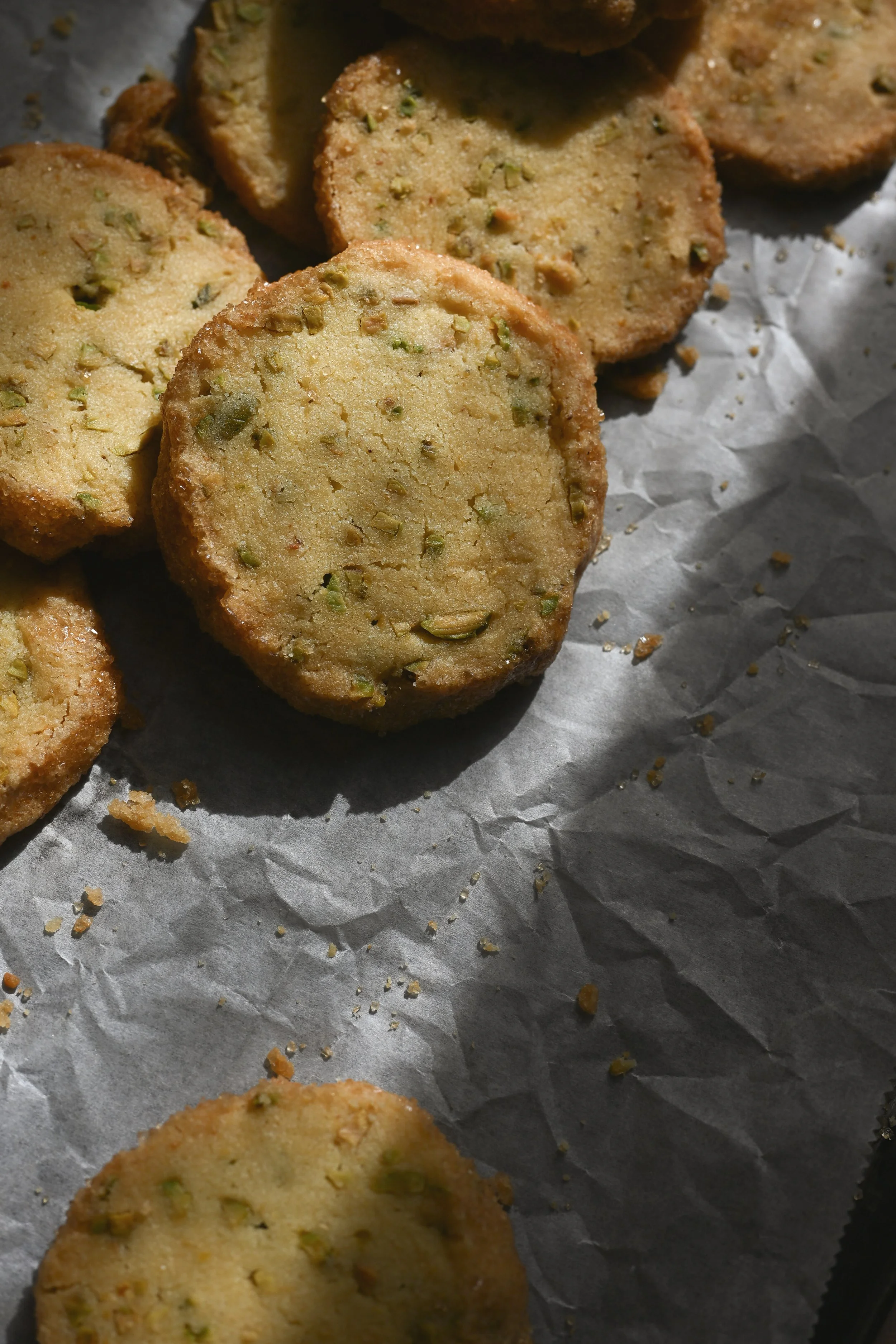 (Middle Eastern Shortbread) with Lemon, Pistachio &amp; Orange Blossom