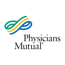 Physicians Mutual logo with an abstract multicolored infinity symbol above the company name.