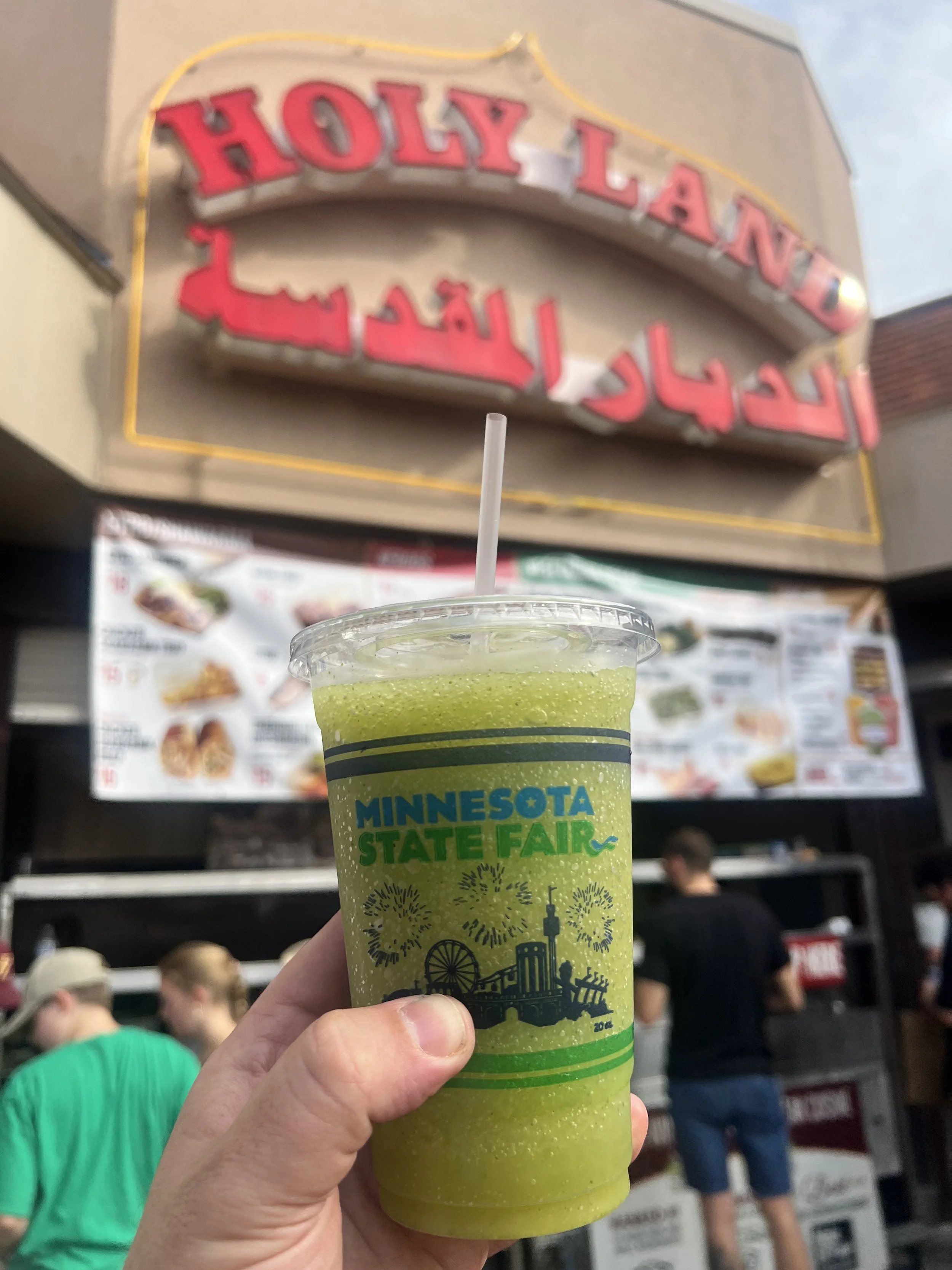 cup of green lemonade