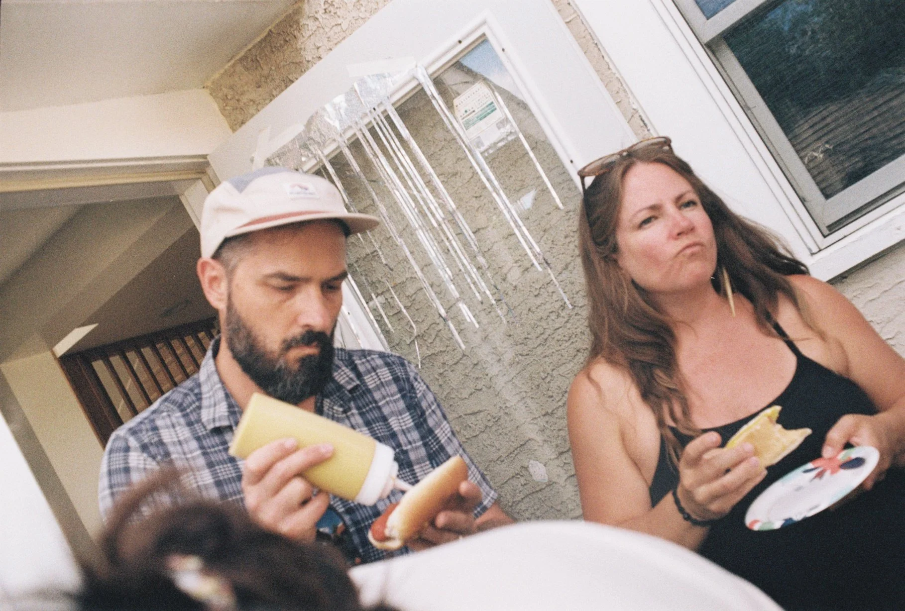 chuck and becky hot dog.JPG