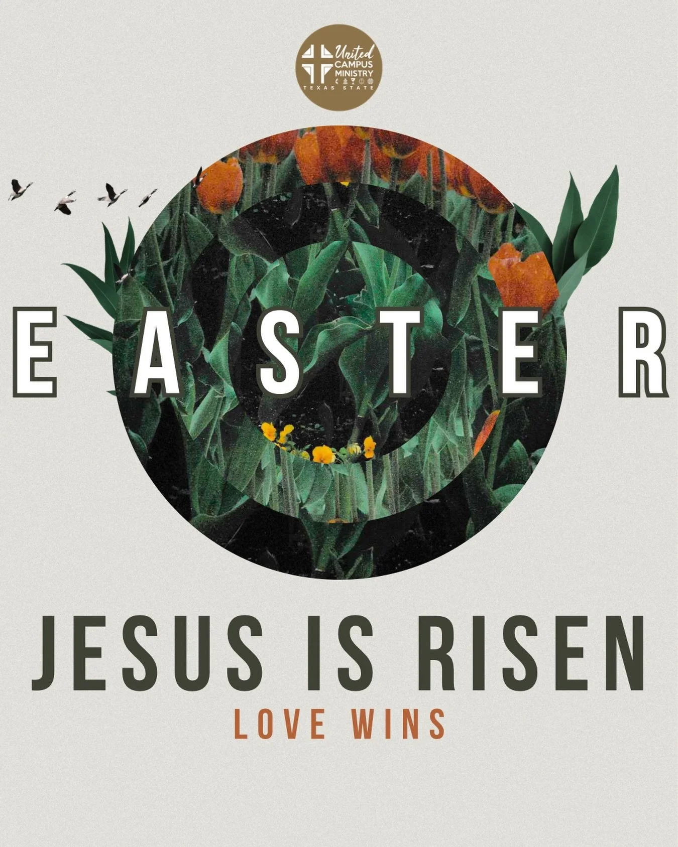 HAPPY EASTER!
Through Christ&rsquo;s resurrection, love conquers death.

Jesus shows us the power of God&rsquo;s love for new life and new possibilities.

There is nothing that can separate us from God&rsquo;s love. Love wins.