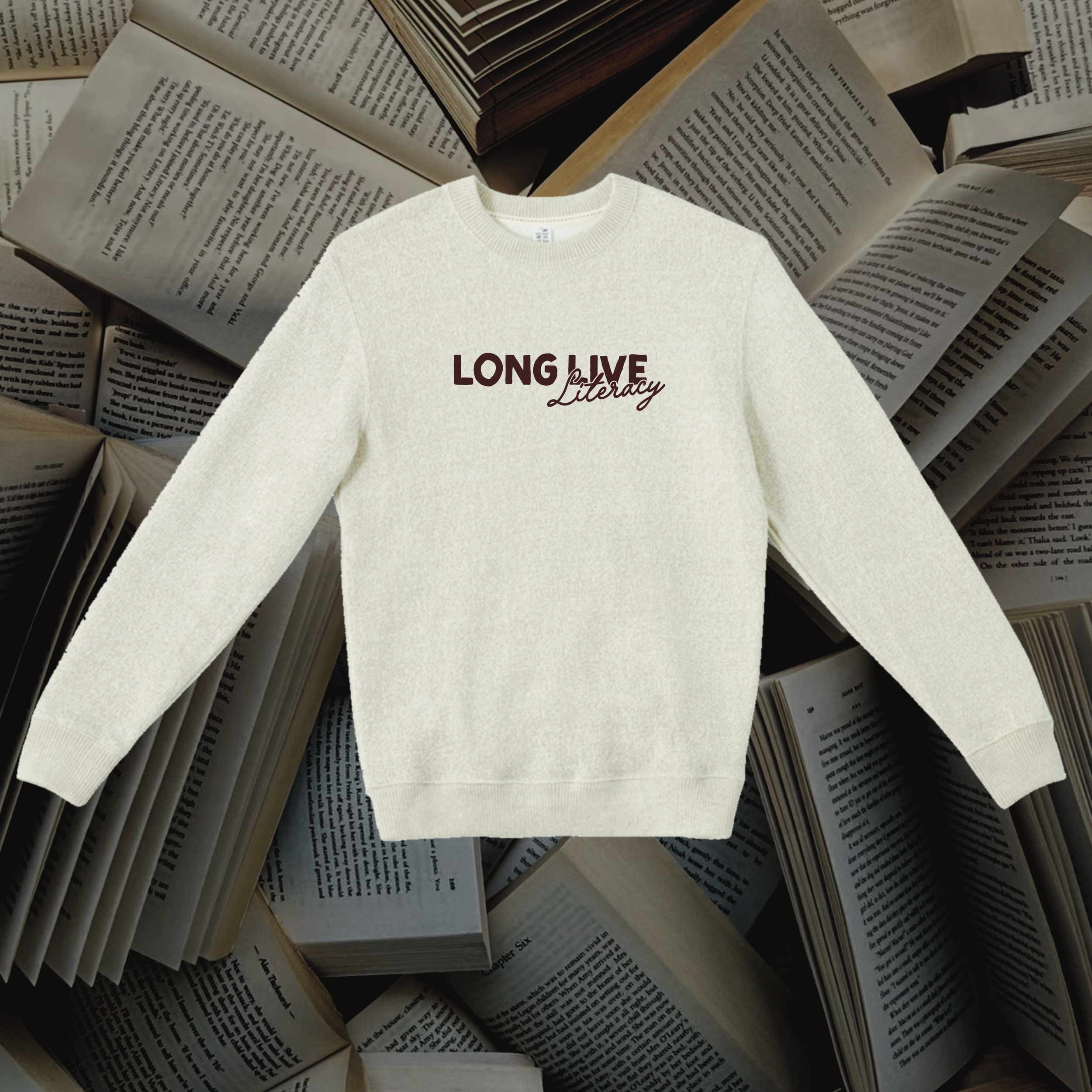 Long Live Literacy Knit Crew (BC)