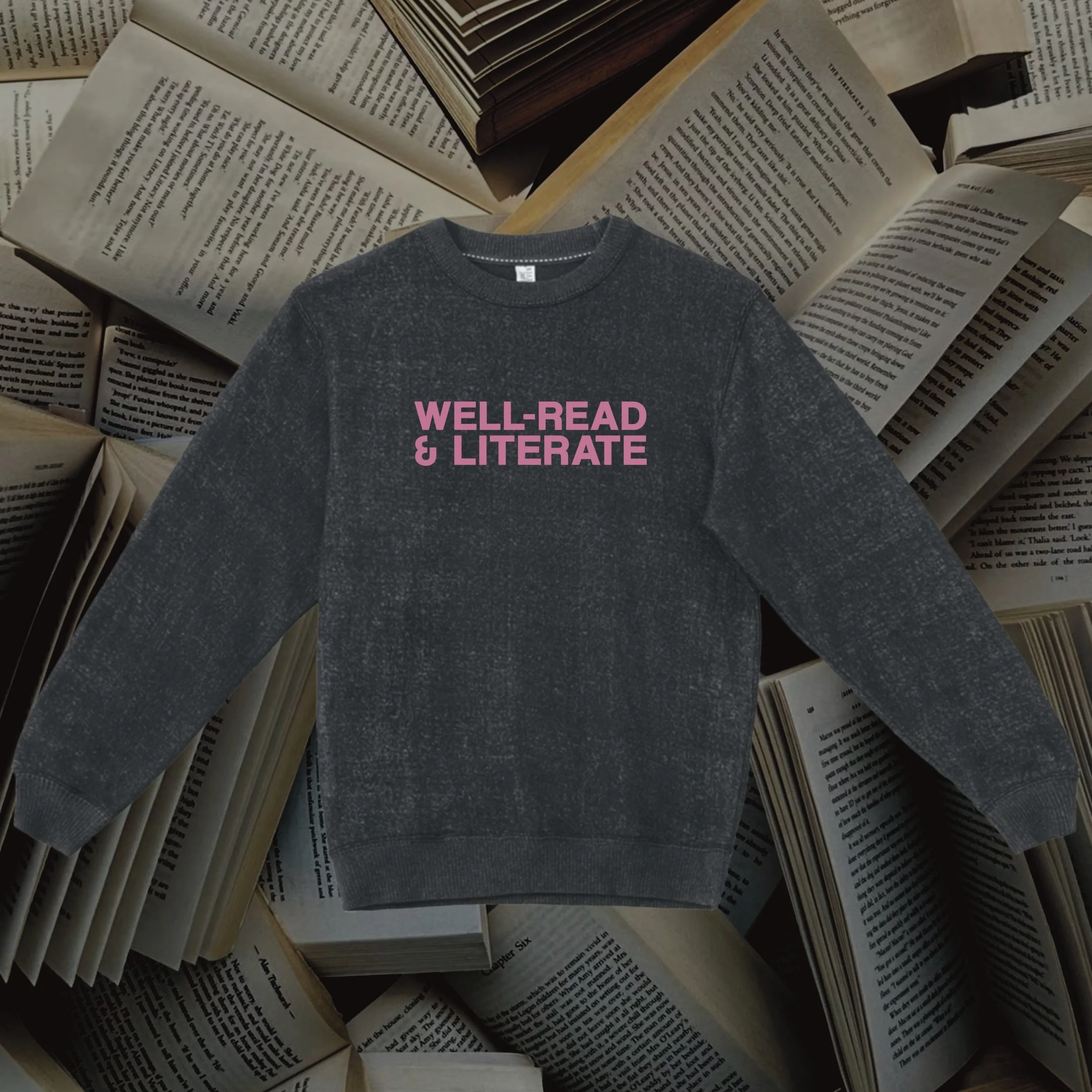 Well-Read and Literate Knit Crew (BC)