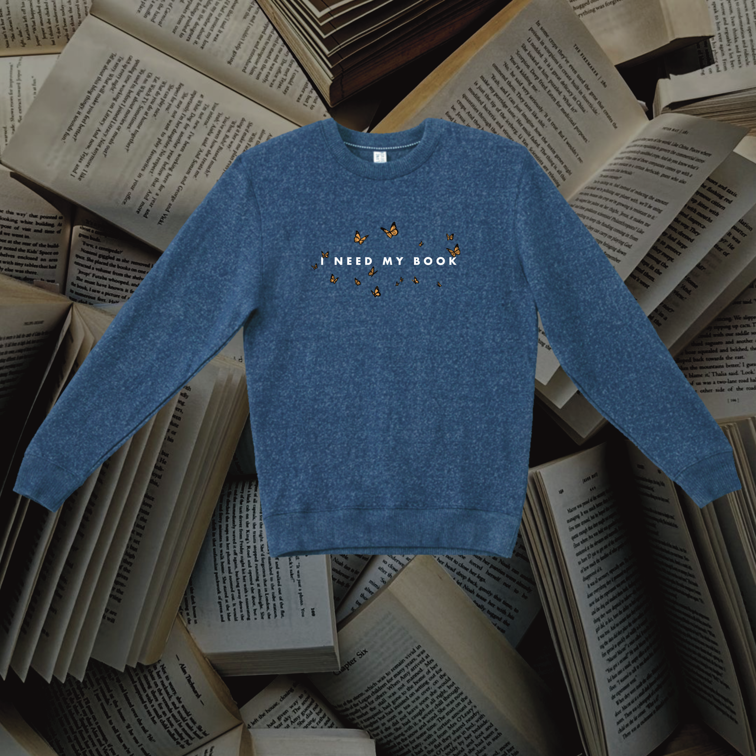 Need My Book Knit Crew (BC)