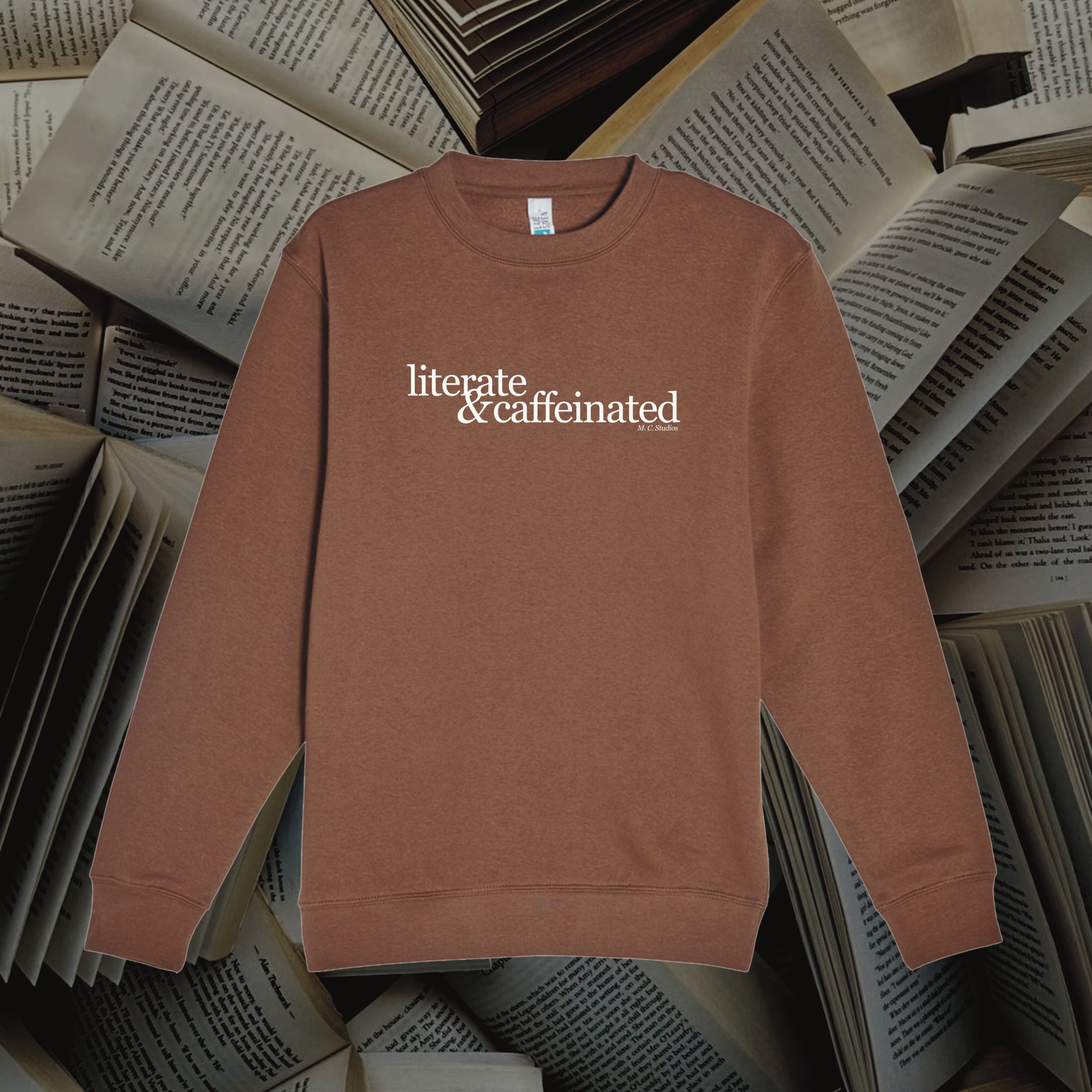 Literate and Caffeinated Classic Crew (BC)