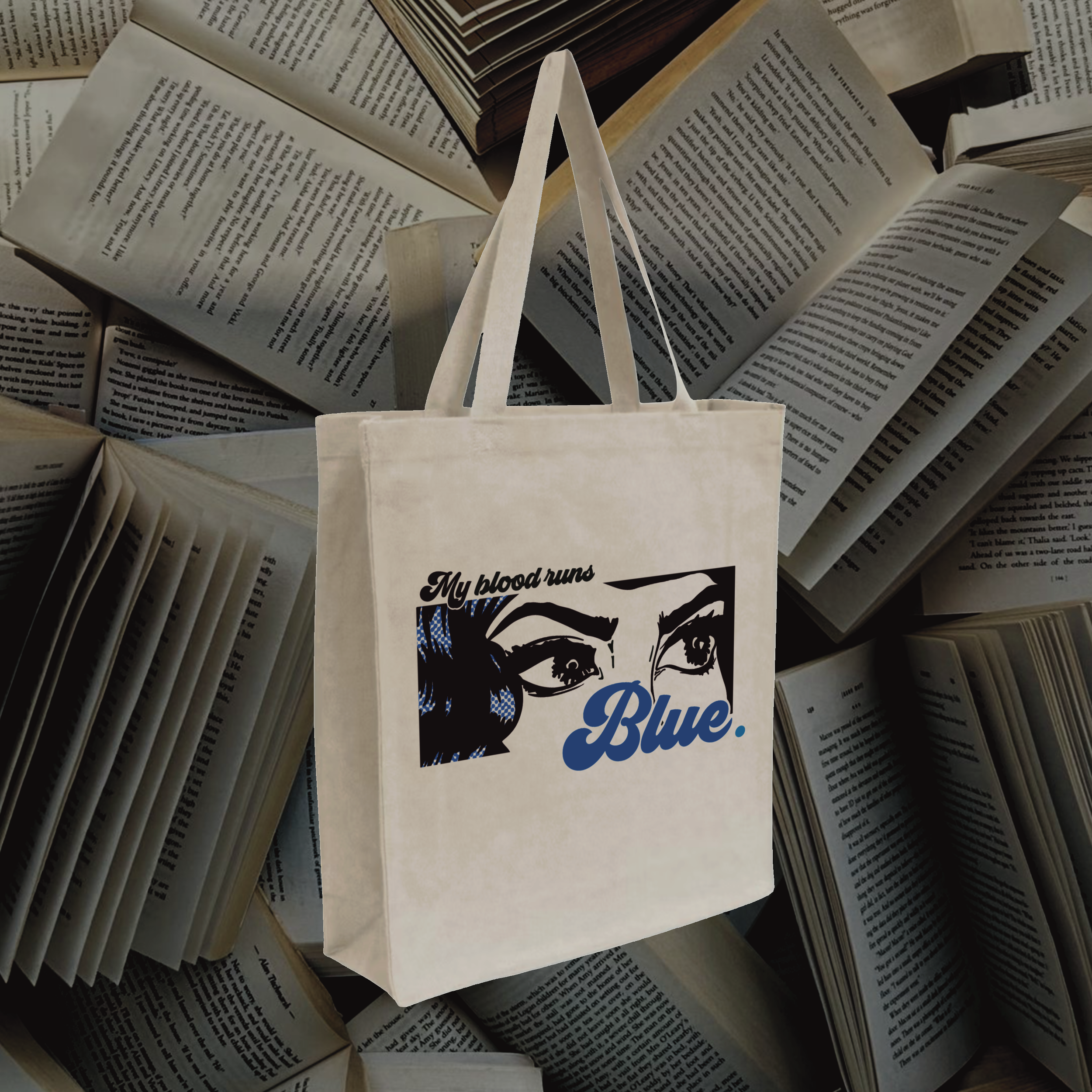 Bleed Blue Graphic Tote (BC)