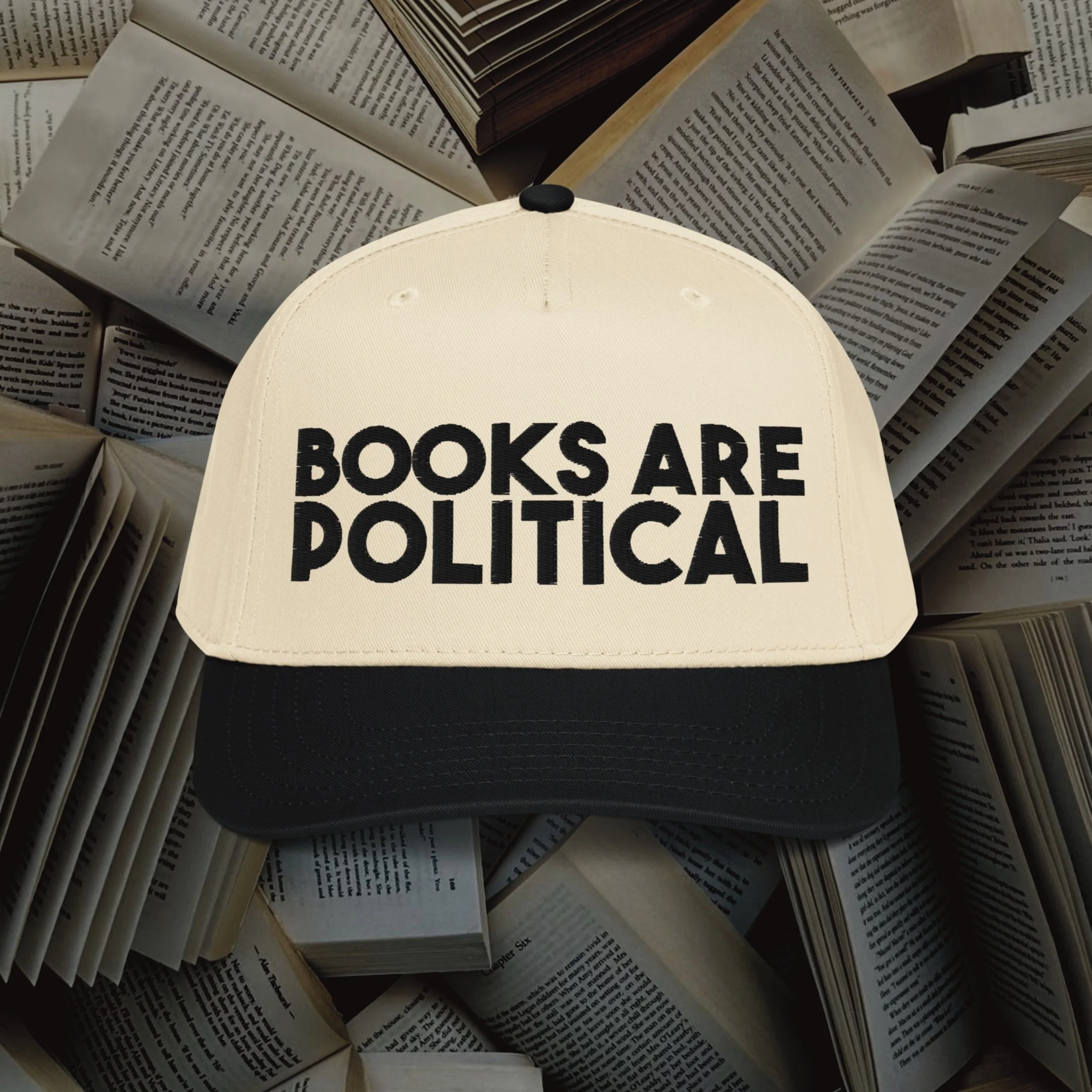 Books are Political Two Color Hat (BC)
