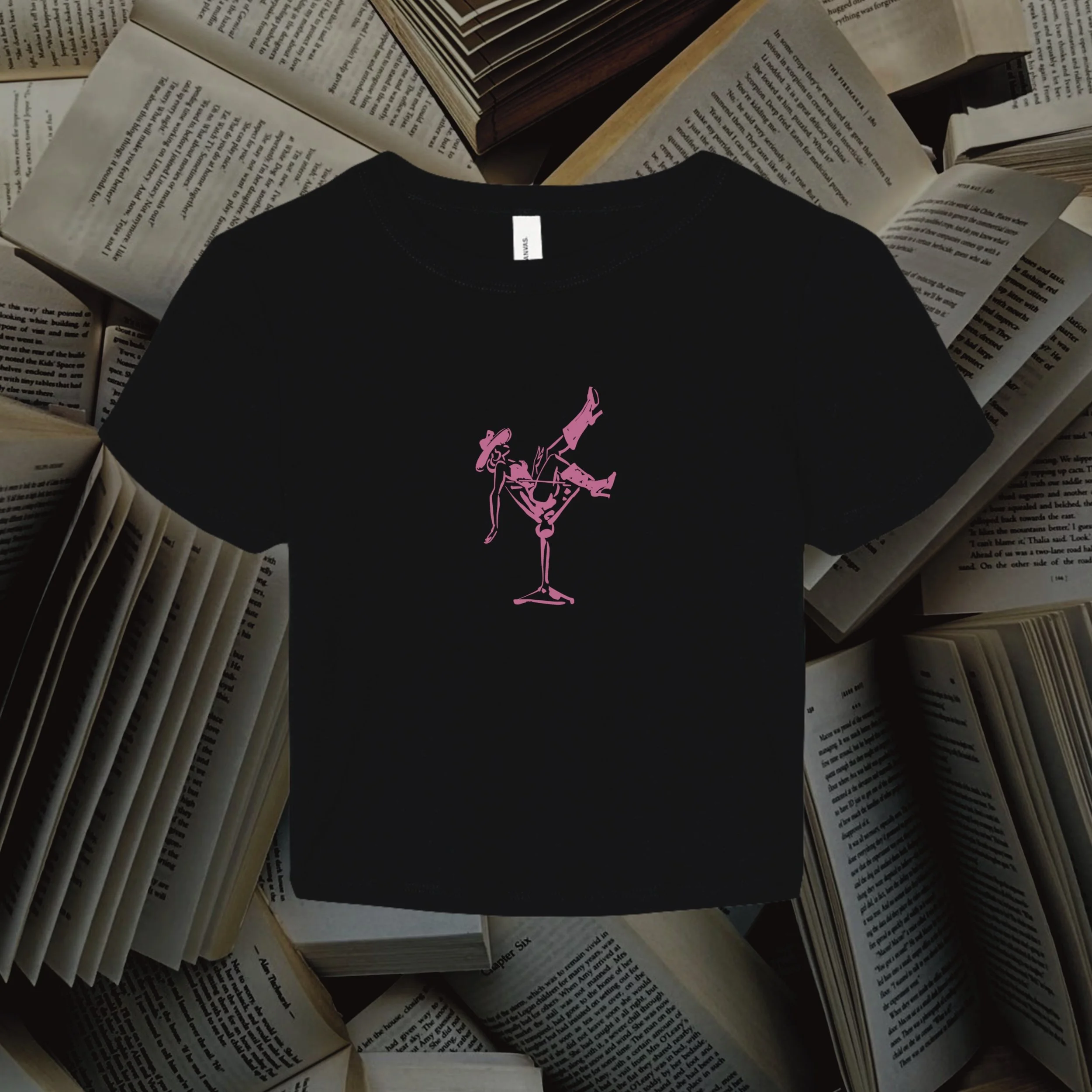 Drunken Western Baby Tee (BC)