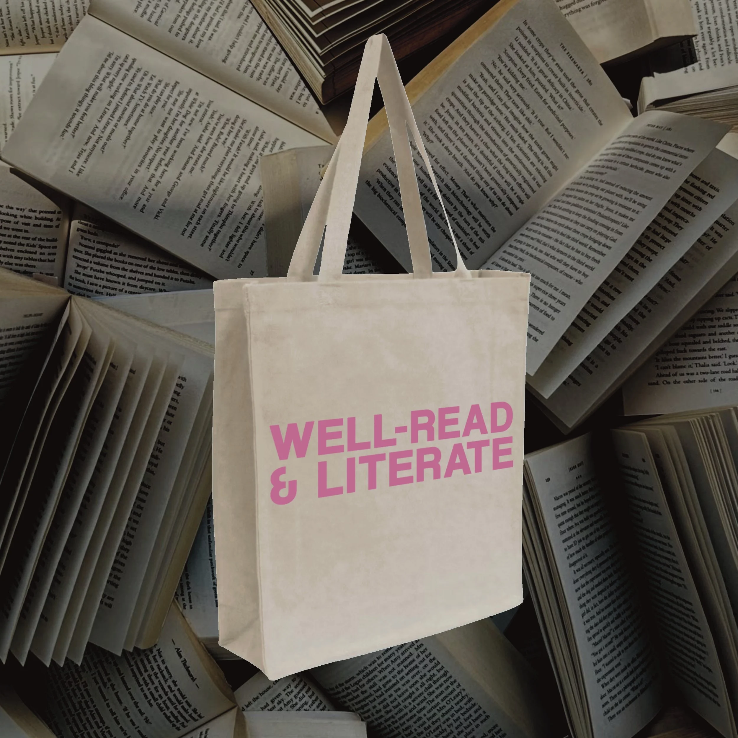 Well-Read and Literate  Tote (BC)