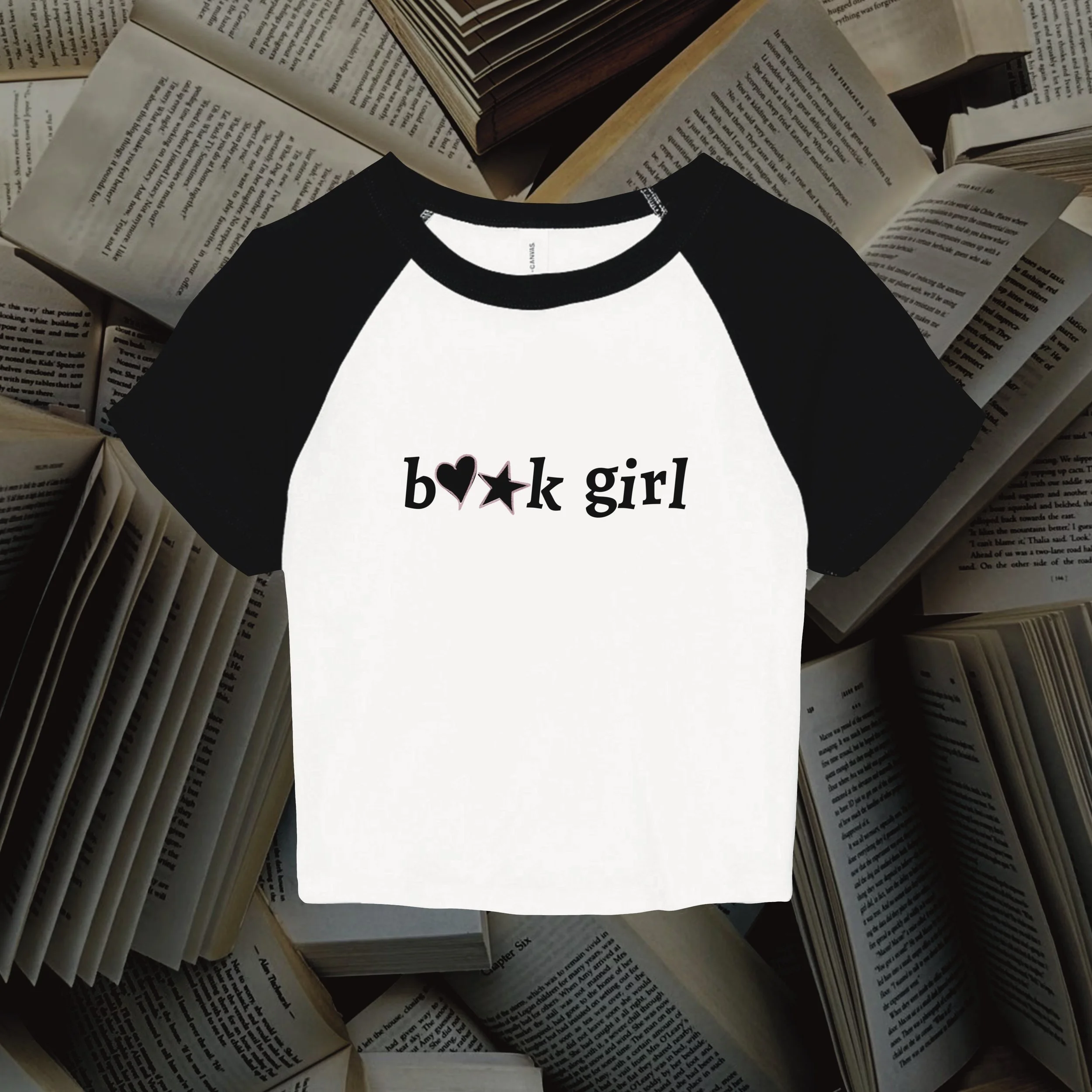 Book Girl Doodle Baby Tee (BC)