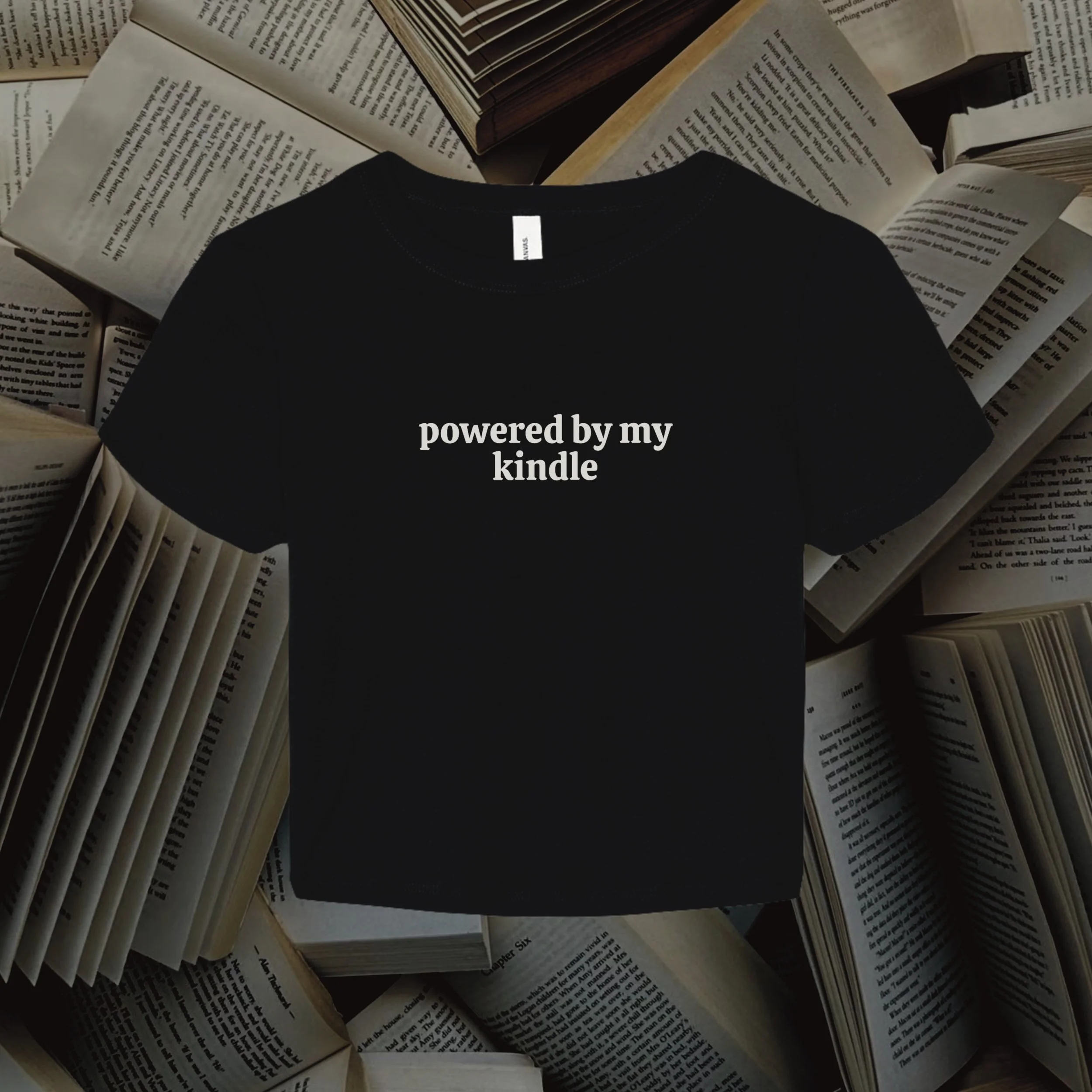 Powered by My Kindle Baby Tee (BC)