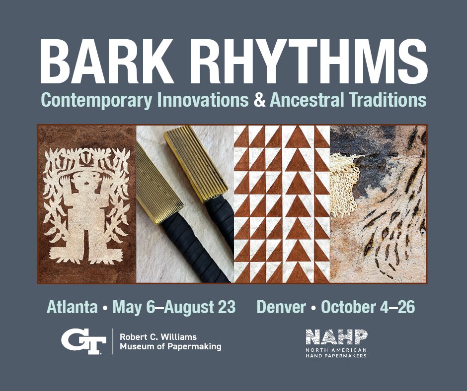 Bark Rhythms: Contemporary Innovations &amp; Ancestral Traditions

Delve into the fascinating world of hand-beaten bark paper and barkcloth at the Robert C. Williams Museum of Papermaking in Atlanta, Georgia, from May 6 to August 23, 2024. Immerse yo