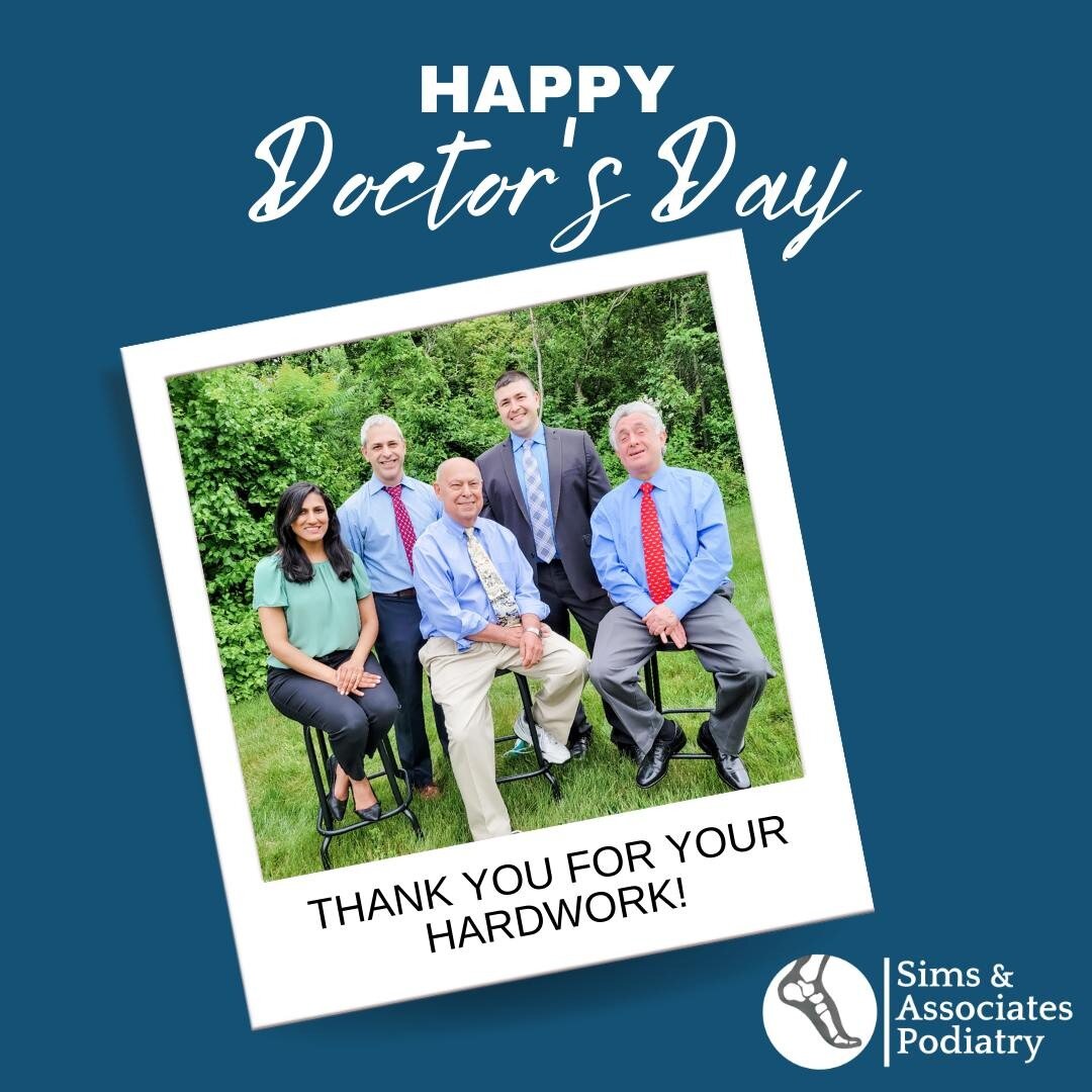 Happy National Doctor's Day!
Celebrating all the caring, compassionate and hard working physicians all over, especially all of ours here at Sims &amp; Associates Podiatry!

#SimsPodiatry #NationalDoctorsDay
