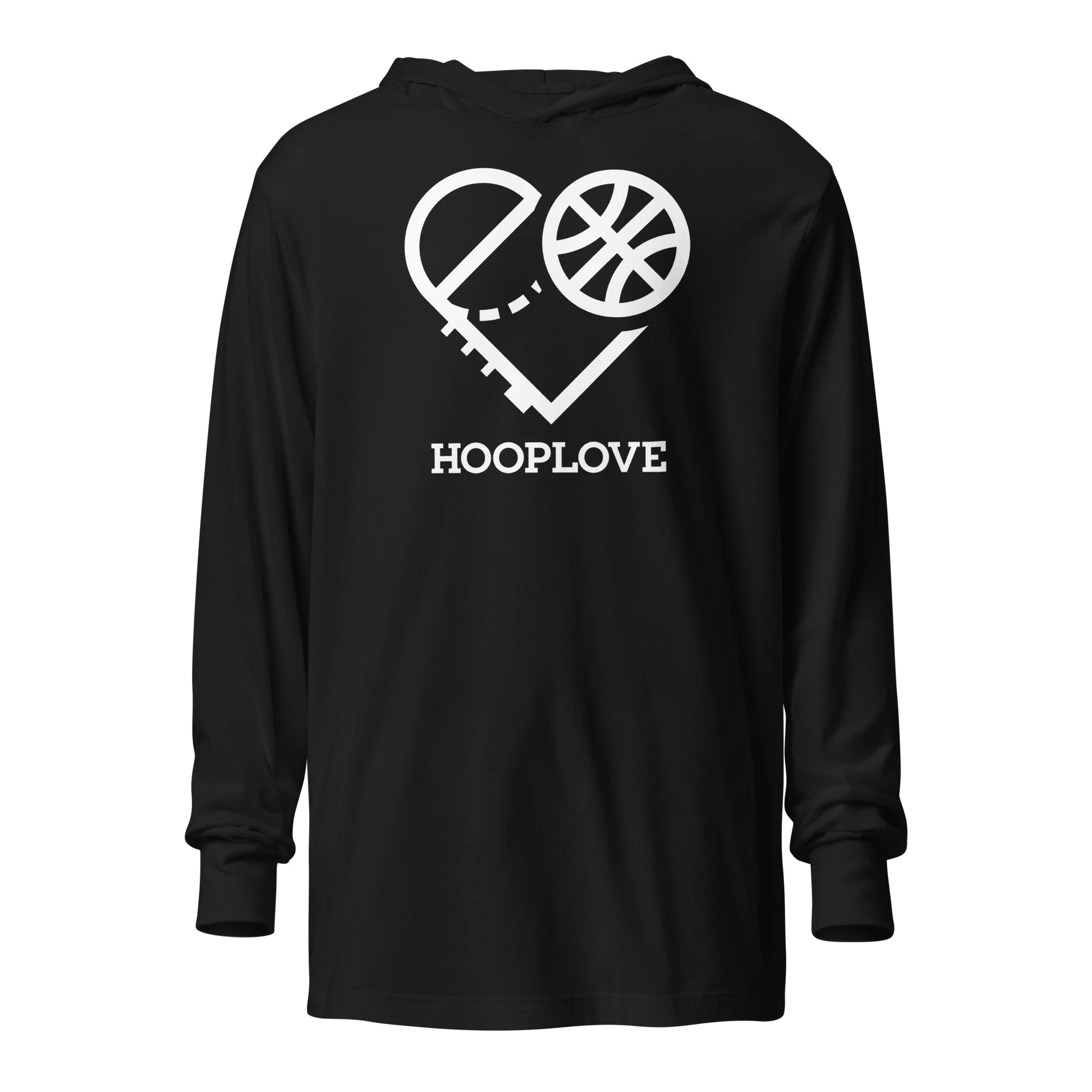 Hooplove Logo | Hooded Long-Sleeve Tee