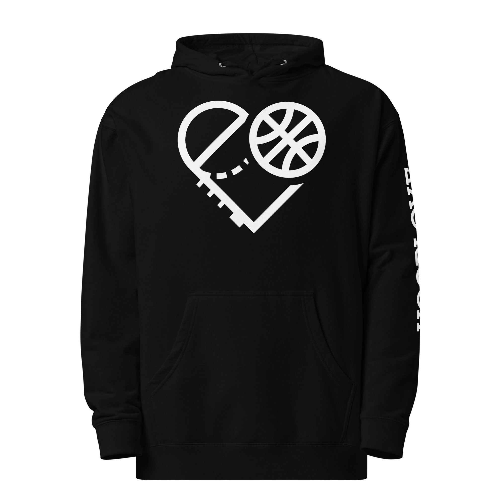 Hooplove Heart | Unisex Midweight Hoodie