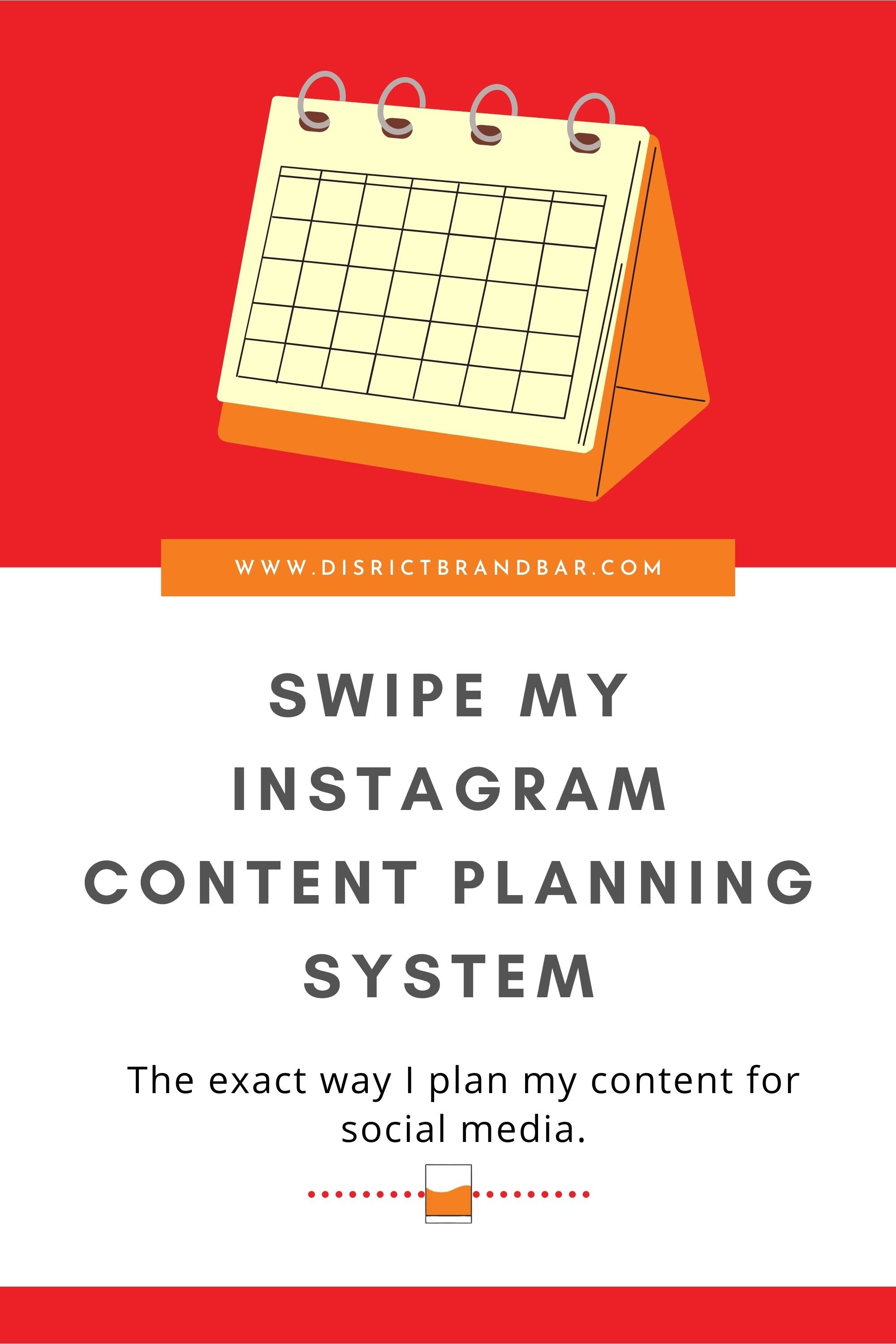 Swipe My Instagram Content Planning System
