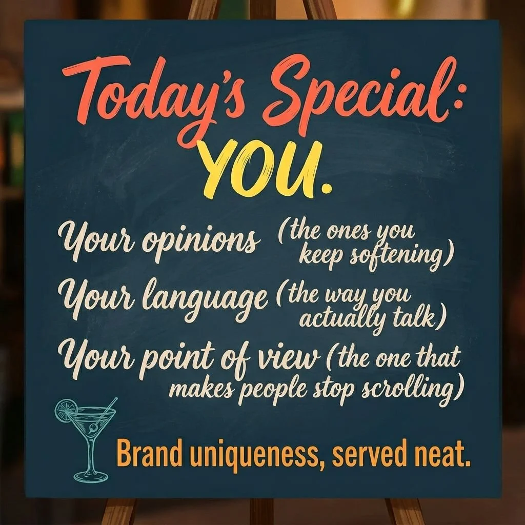 Today's Special: YOU. Brand Uniqueness, served neat.