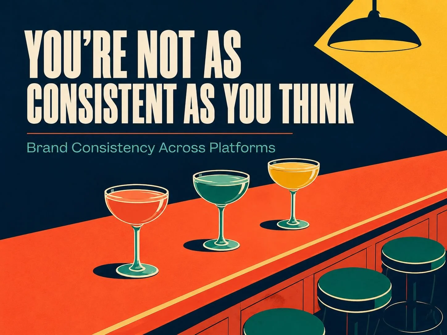 Blog title with 3 cocktails sitting on a bar