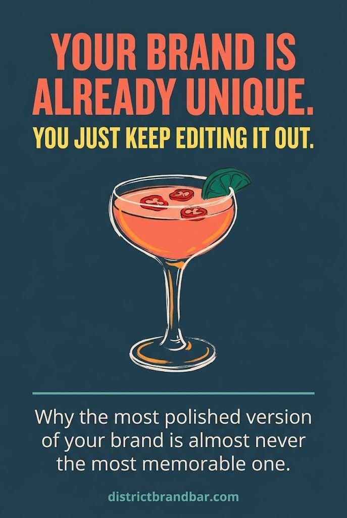 Your brand is already unique. you just keep editing it out.