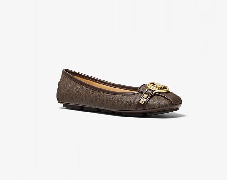 MICHAEL Michael Kors Ballerine Brown Logo Size 40