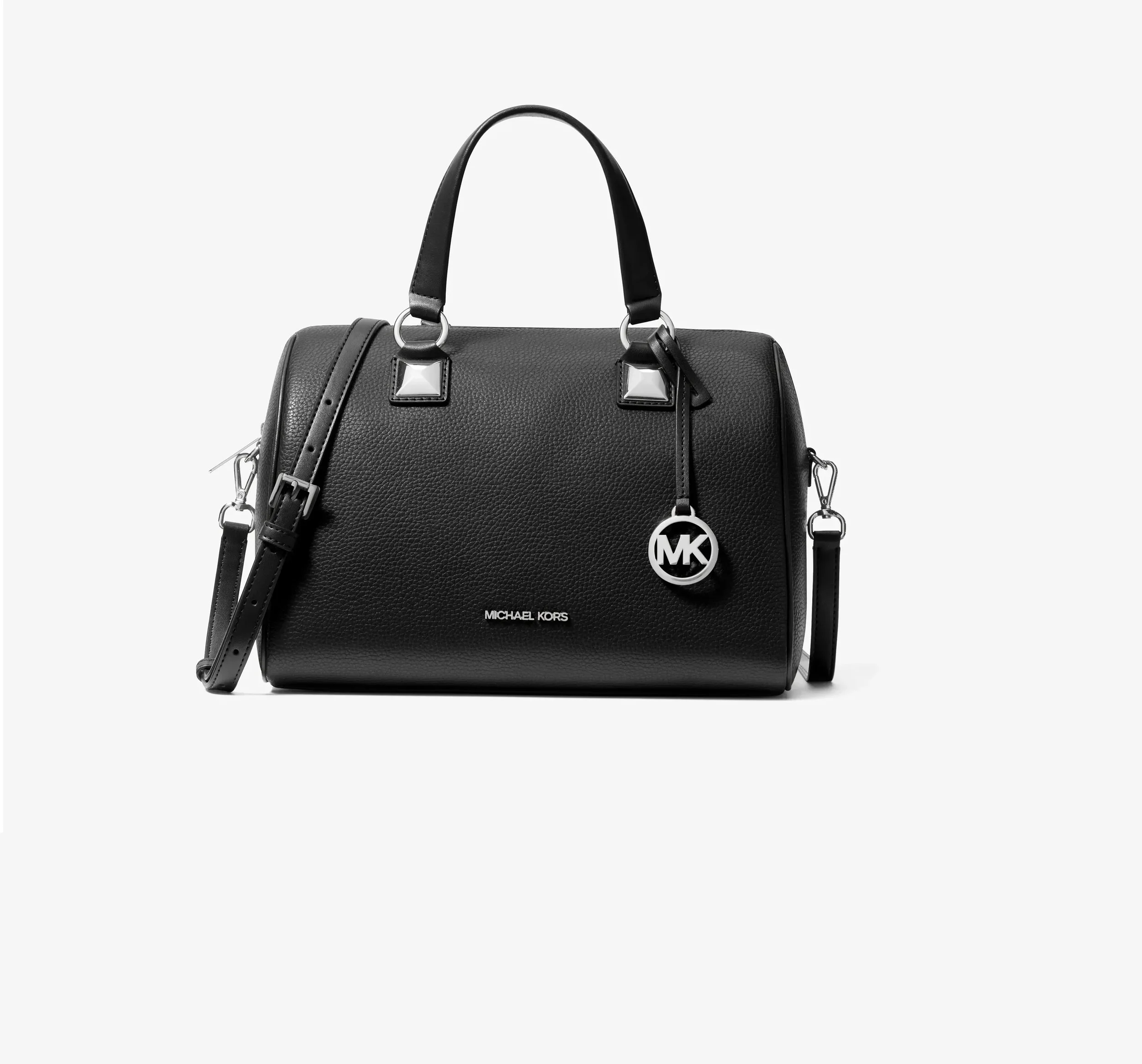 MICHAEL Michael Kors Grayson Medium Signature Logo Duffel Bag Black