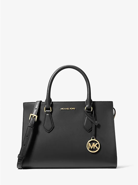 MICHAEL MICHAEL KORS Sheila Medium Signature Logo Sac à main en cuir Noir
