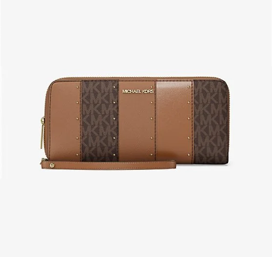 MICHAEL Michael Kors Large Logo Stripe Continental Wallet