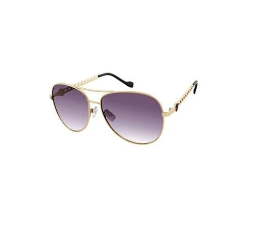 Jessica Simpsony J5702 Metal Aviator Lunettes de Soleil Rose avec protection UV à 100 %