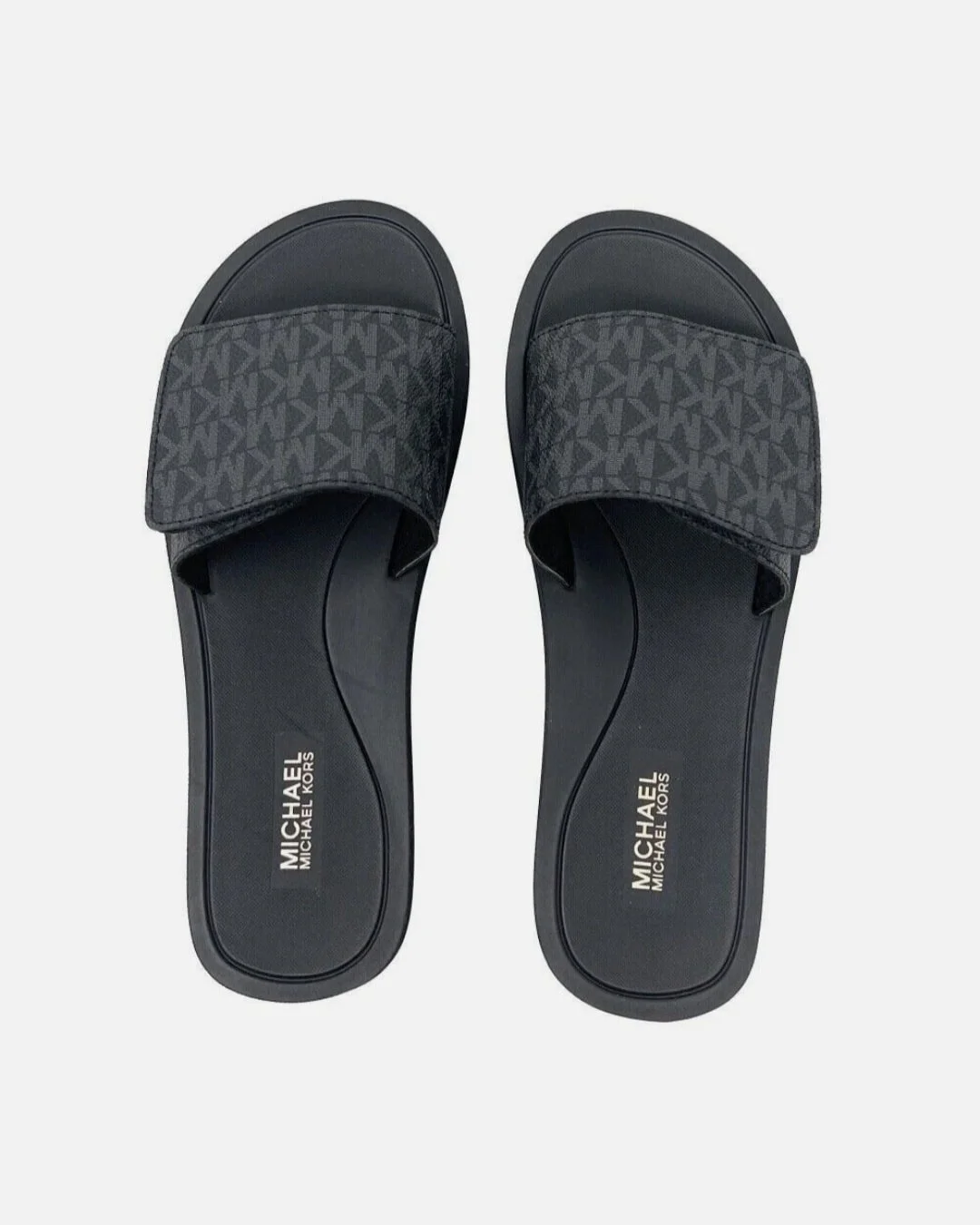 MICHAEL Michael Kors Logo Slide Black/ Brown