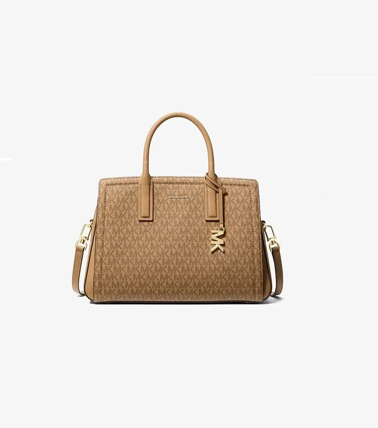 MICHAEL Michael Kors Laila Medium Signature Logo Tote Bag Husk