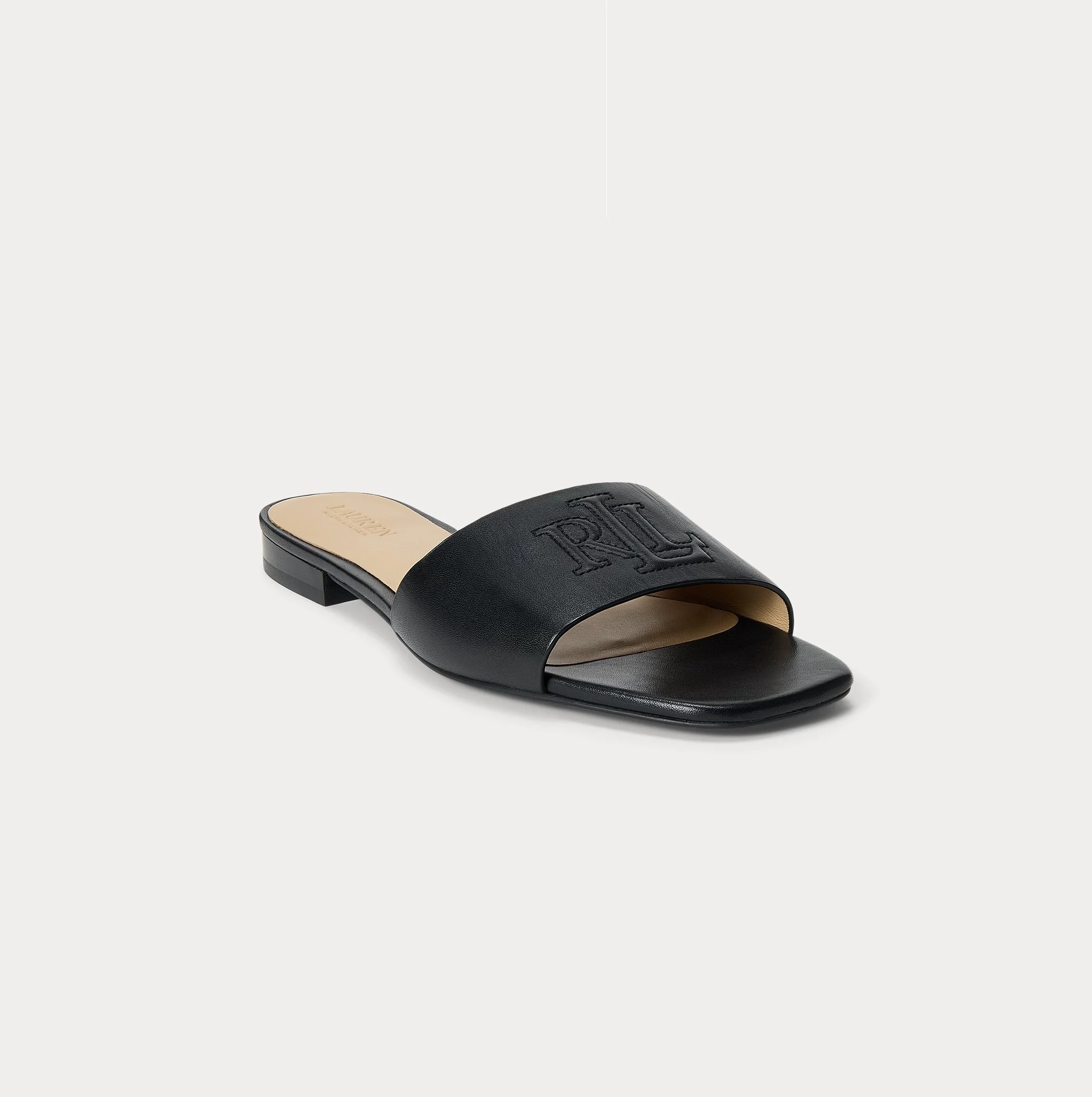 Ralph Lauren Everley Calfskin Slide Sandal