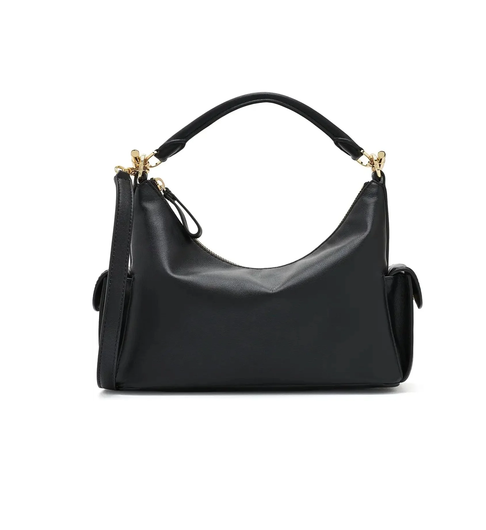 Lauren Ralph Lauren Leather Small Blaike Shoulder Bag Black