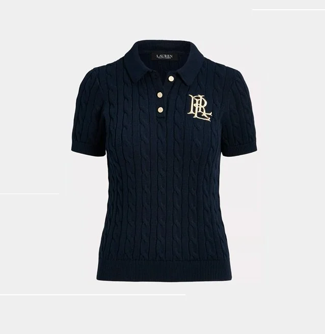Lauren Ralph Lauren Women's Cable-Knit Polo Shirt