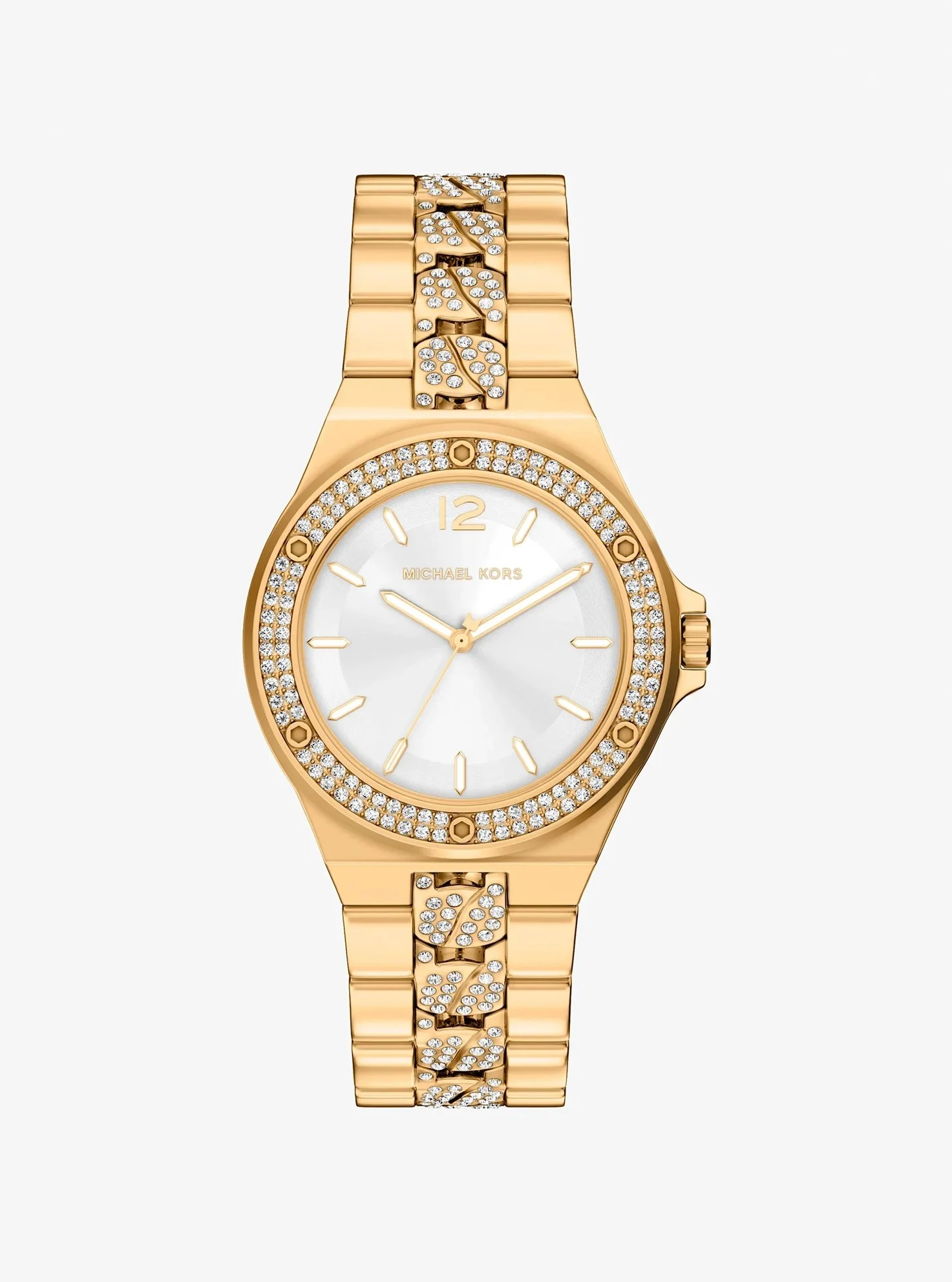 MICHAEL Michael Kors  Lennox Pavé Gold-Tone Watch
