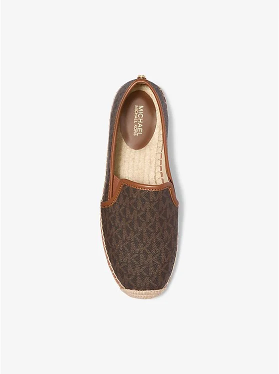 MICHAEL Michael Kors  Hastings Signature Logo Slip-On Espadrille Brown