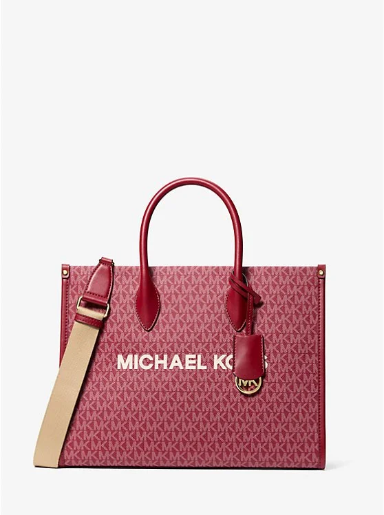 MICHAEL Michael Kors Mirella Signature Logo Tote Bag Cherry