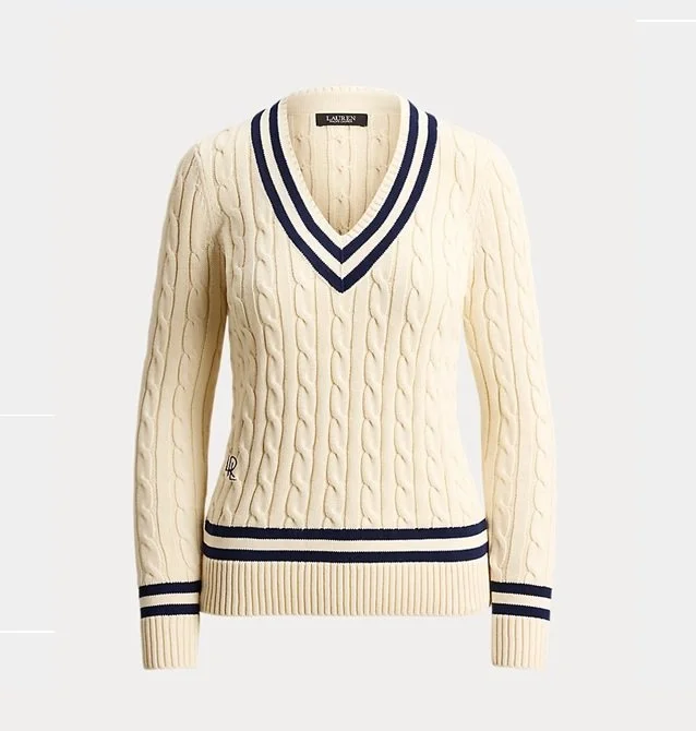Lauren Ralph Lauren Women's Cable-Knit Cotton Cricket Sweater