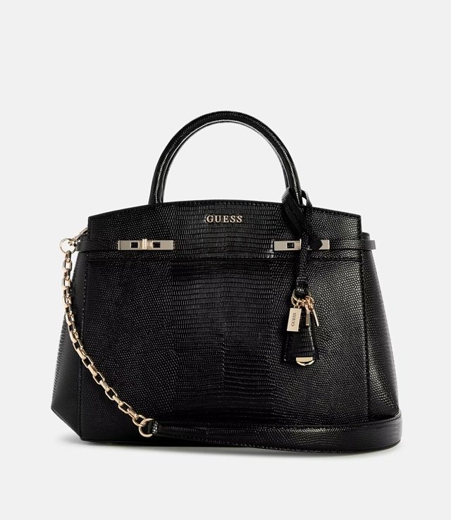 GUESS Melinda Satchel Sac à main  Noir