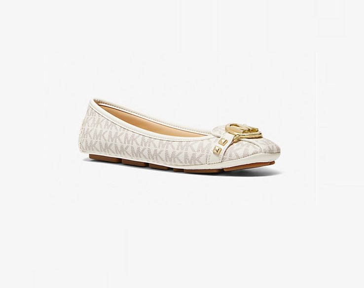 MICHAEL Michael Kors Ballerine Vanille Logo Size 40