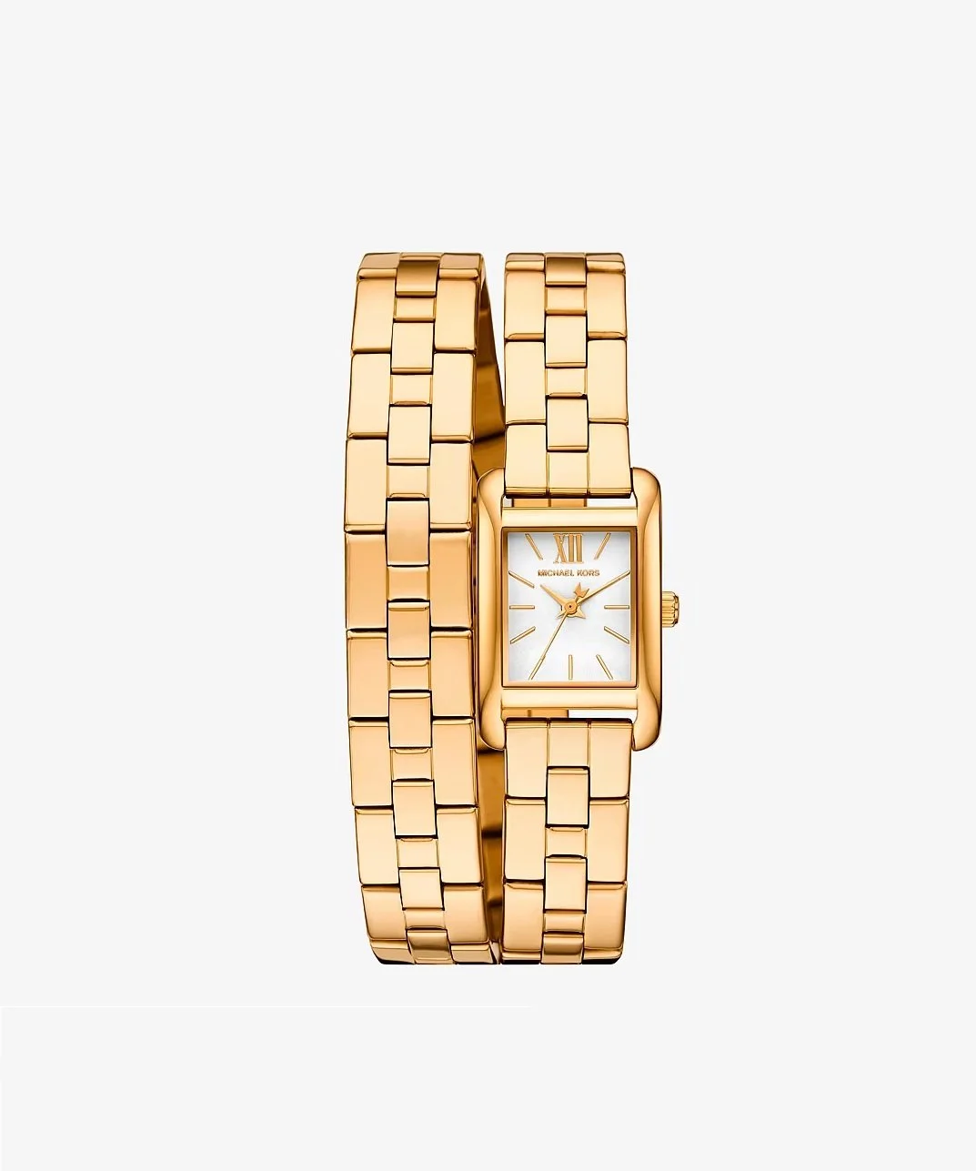 MICHAEL Michael Kors Mini Monroe Silver-Tone Double Wrap Watch
