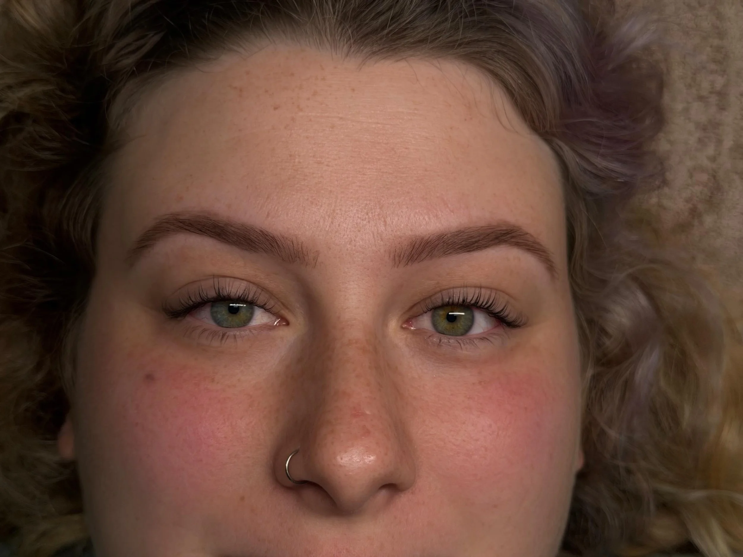 Lash &amp; brow revamp by @anbeauty__ 🤍  swipe to see the before!