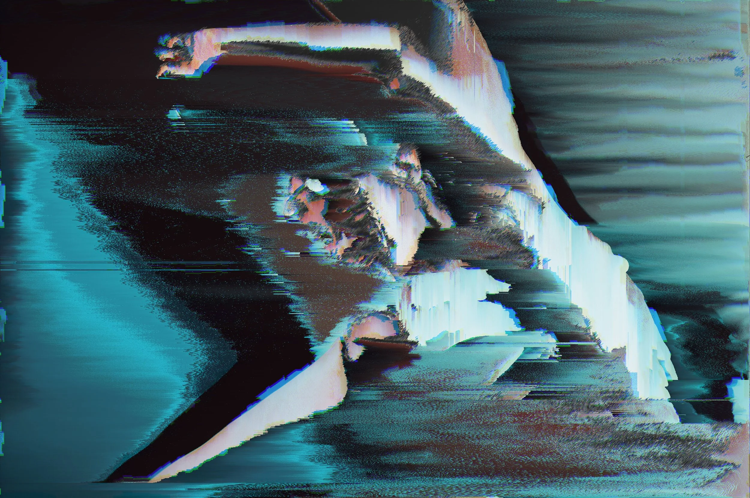 Blue Dancer  | Glitch Art By Jon Anthony Thomson