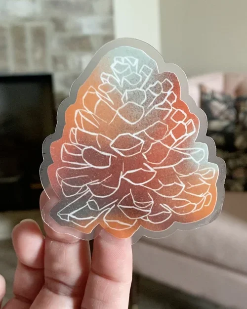 Moody Autumn Pinecone Sticker
