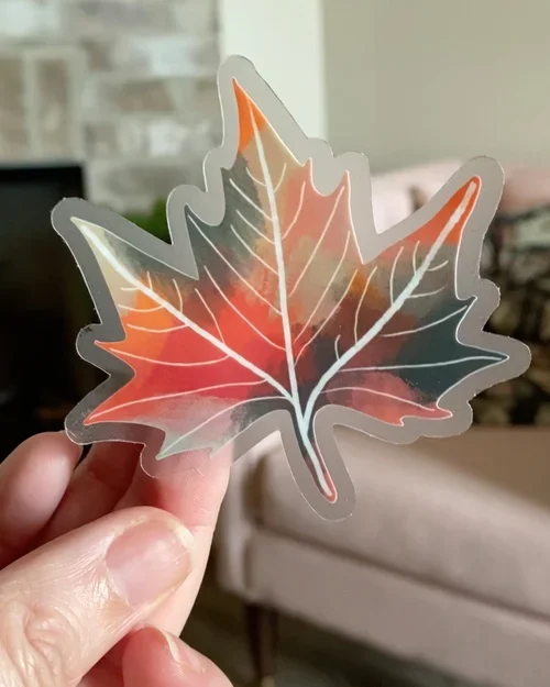Moody Autumn Leaf Sticker