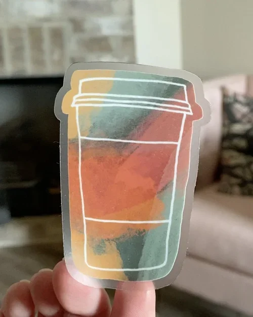 Moody Autumn Hot Coffee Sticker