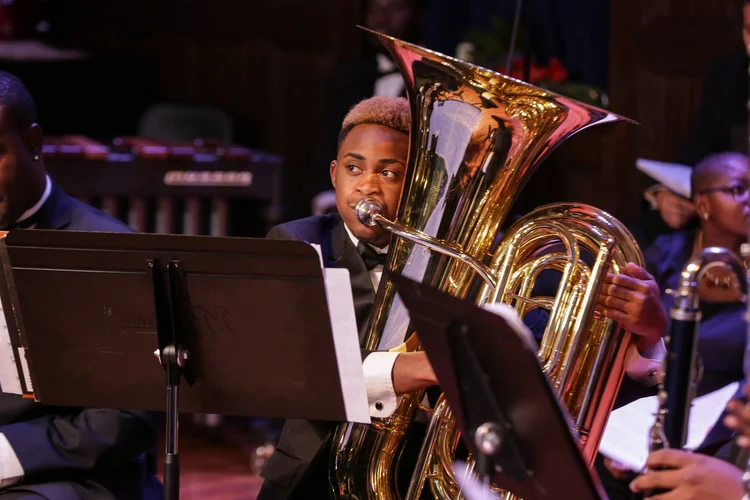 An Allen student musician performing
