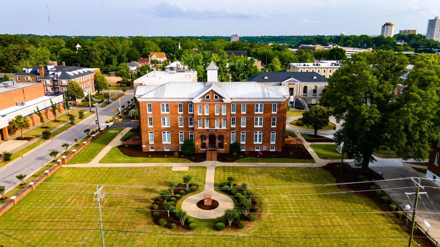 Aerial view of Allen University’s historic campus